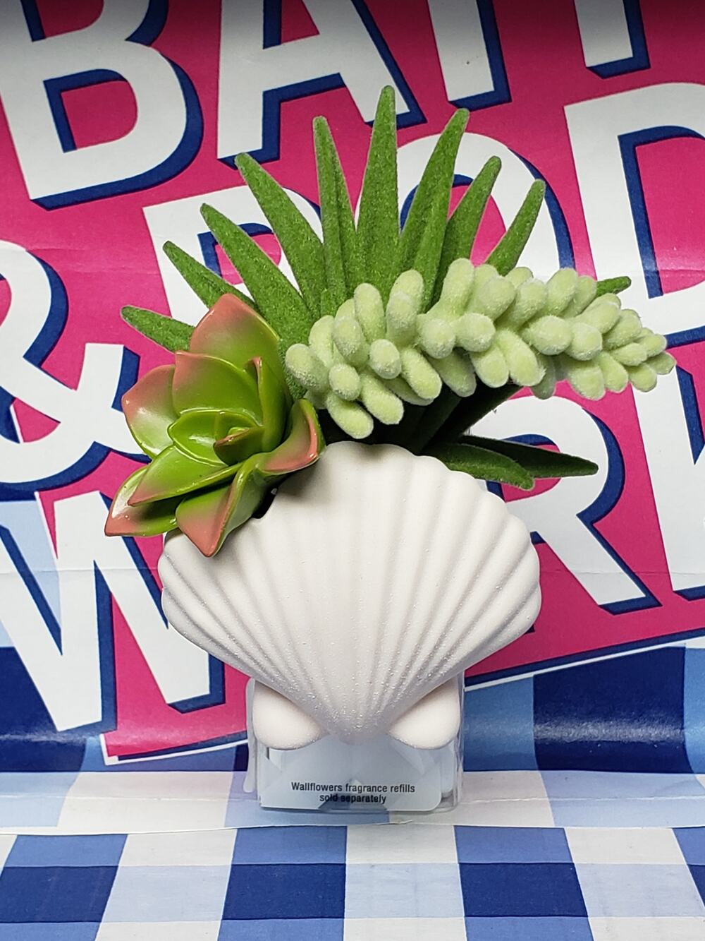 BBW Seashell Succulent Fragrance Wallflower Plug In Home Scent Decor